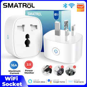 Smatrul nguồn màn hình 16A phổ Ổ cắm thông minh Wi-Fi chúng tôi EU UK Đầu cắm chuẩn Úc tuya Ổ cắm thông minh Wi-Fi chúng tôi để EU phích cắm chuẩn Anh Quốc Outlet Adapter nguồn màn hình điều khiển từ xa không dây bằng giọng nói hẹn giờ cho Google nhà Ale