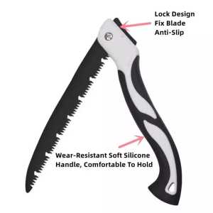 Gergaji Lipat Portable Multifungsi Super Tajam Warna Hitam Ukuran 210mm