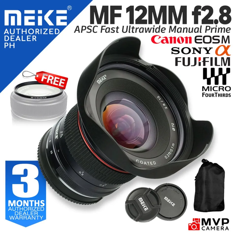 MEIKE 12mm Ultra Wide Angle UWA Rectilinear Manual Focus Lens APS-C  Xmount Emount EOSM M43 MVP