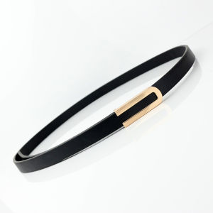 [fenggongshuode] Women Waist Belts Minimalist Pin Buckle PU Leather Thin Belt Female Waistband For Jeans Dresses Pants