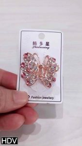 Fashion Rhinestone Hair Claw Clip Three-dimensional Butterfly Hair Clip Hair Accessories