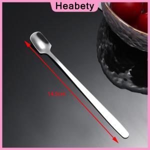 Heabety  1PCS Stainless Steel Long Handle Ice Spoon Tableware For Coffee &Tea Ice Cream Dessert Stirring Spoons Scoop