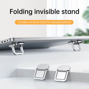2pcs Foldable Laptop Stand Heat Dissipation Non-slip Notebook Bracket Universal Aluminium Alloy Support Portable Folding Base Stable