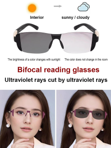 Reading glasses for middle-aged and elderly people anti-blue light novel smart zoom whitening and fashionable glasses
