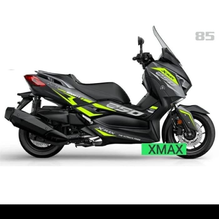 STRIPING CUTTING STICKER YAMAHA XMAX GREY HIJAU STABILO