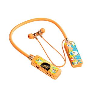 BONINE Wireless Neckband Bluetooth Earphones HiFi Music Sports Gaming Headset Magnetic Earbuds Hanging Neck Headphone Support TF Play