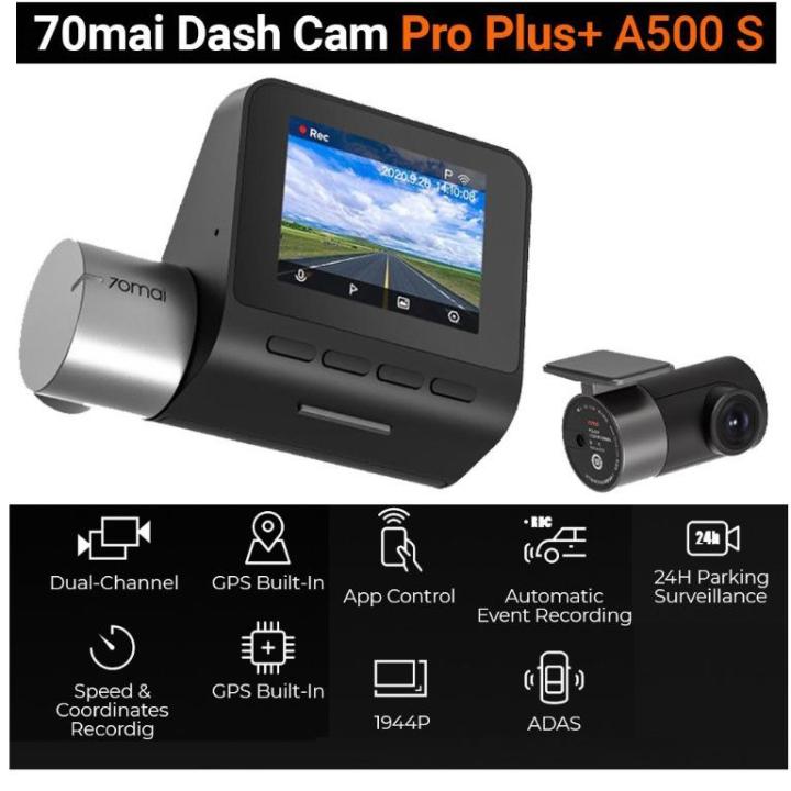 (FREE 64GB SD CARD) 70mai Dashcam Pro Plus+ A500S Car