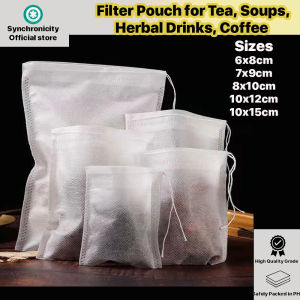 100/50/25pcs Large Disposable Filter Bags with Drawstring for Tea Coffee Soup Herbal Medicine and Seasoning