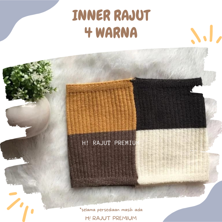 INNER RAJUT 4 WARNA PREMIUM TEBAL / Bandana 4 warna / dalaman jilbab