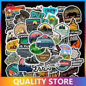 [Eleanor] 50 miếng dán phong cảnh Cắm trại miếng dán chống nước leo núi phiêu lưu ngoài trời