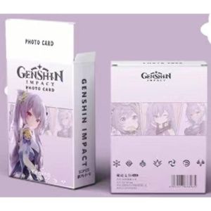50PcsSet Anime Game  Double Sided Printing Card Focalors Furina Wriothesley Neuvillette Charlotte Raiden Sho Kamisato Ayaka  Cards for Gift and collection