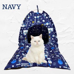 Tenda Kucing Portable Aerizoo Bonus Bantal Kalung dan Mainan Kucing Tongkat Bulu - Ukuran 45x45x45cm
