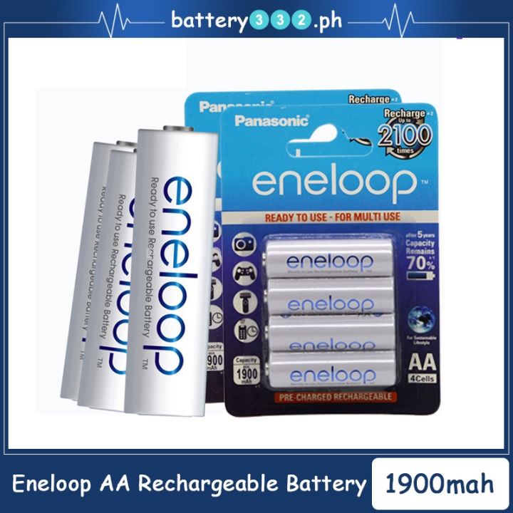 4 12pcs Panasonic Eneloop Original Rechargeable Batteries Aa 1900mah 1