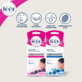 Veet Hair Removal Facial Wax Strip Normal/Sensitive 20s (Cold Wax Strips for Face, Upper lip, Cheeks& Chin). 