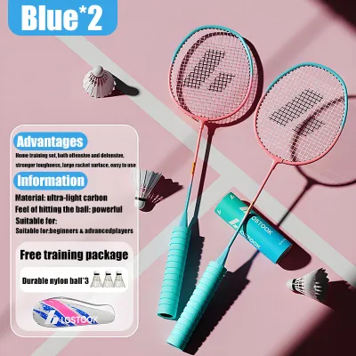 【Free 3 Badminton and bag】Badminton Racket Full Carbon badminton racket Original Badminton unisex badminton racket Light Durable badminton alloy badminton racket sports badminton racke Racket Professional Shuttlecock