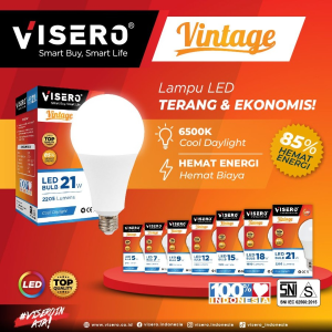 Lampu LED Bohlam LED Visero Vintage 5W 7W 9W 12W 15W 18W 21W GARANSI 1 TAHUN
