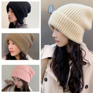 MAYIT Solid Cute Knitted Beanies Multi Colors Woman/Men Winter Autumn Hats High Quality Ladies Casual Cap Outdoor