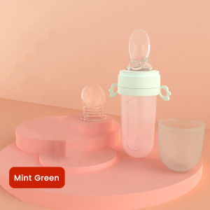 Orzbow 2-in-1 Multifunction Baby Fruit Feeder Pacifier Teething Toy Infant Squeeze Bottle Food Feeding Spoon Food Dispenser