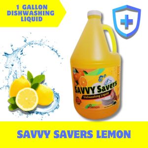 AMECLEAN Savvy Savers Dishwashing Liquid Lemon 1 Gallon (4L)