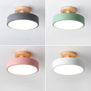 YHLAMP Nordic Aisle Ceiling Lamp Macaron Corridor Entry Lamp Porch Lamp Modern Minimalist Creative Balcony Solid Wood Lamps