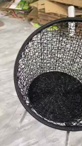 Bộ đầy đủ bàn ghế sân vườn HEALHOMES giả mây lõi thép cao cấp dùng sân vườn quán cafe sang trọng