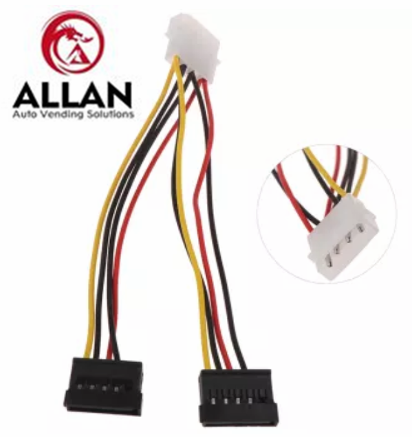 10 Pezzi Adattatore Di Alimentazione Da IDE Molex 4 Pin Maschio A SATA 15 Pin Femmina - Cavo Per HDD (15cm)