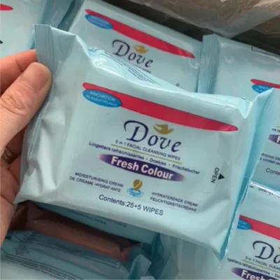 (BUY 1 TAKE 1) Dove 3in1 Facial Cleansing Wipes 25+5 SHEETS (wipes)