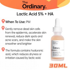 The Ordinary Lactic Acid 5% | Lactic Acid 10% Exfoliating Pore Minimizer Black Heads Removal