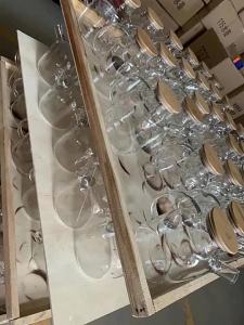 LZD  Cartoon Printed Smiley Face Transparent Glass Single-Wall Cup   Household Children Milk Juice Cup   Stackable Drink Cup