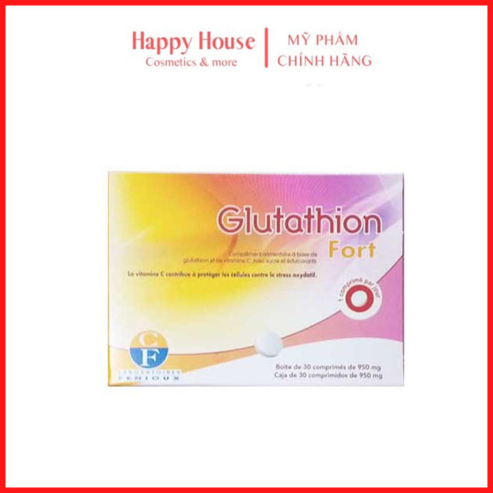 viên ngậm glutathion Viên Ngậm Glutathion Fort Hỗ Trợ Dưỡng Trắng Của Pháp