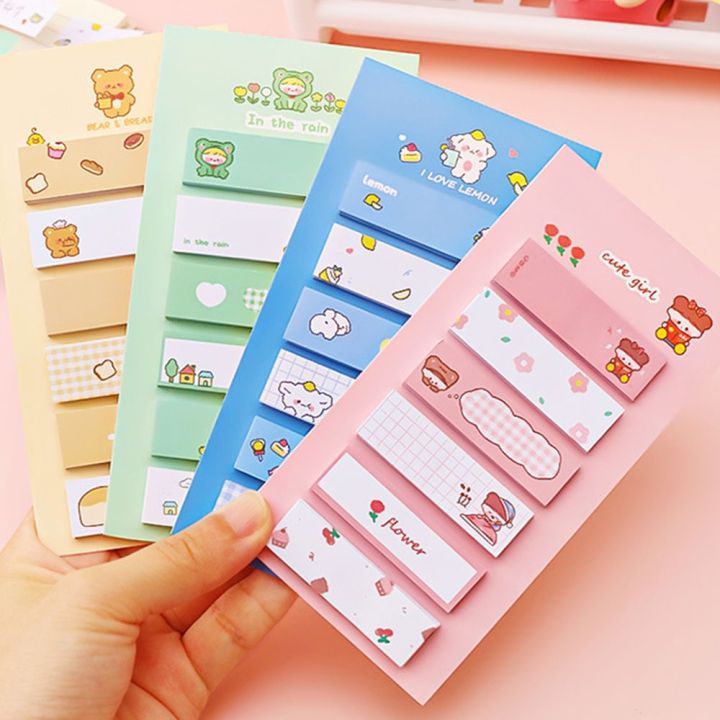 VGFD Self Adhesive 120Pcs Notepad Paper Girl Animal Pattern Stationery ...