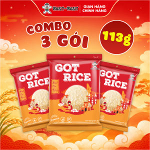 Combo Bánh Gạo Tuyết Got Rice Want Want Phiên Bản Mới Vị Nguyên Bản Gói 113g Đồ Ăn Vặt Giòn Ngon Tiện Lợi