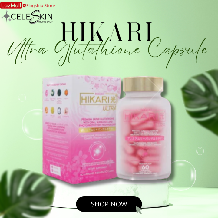 Hikari Ultra Glutathione Capsule Original with Collagen Whitening & Sunblock