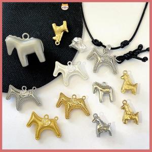 CISWGE 1Pcs Cute Gold Silver Color Horse Charms Pendants For Jewelry Making Necklace Earrings Bracelet DIY Accessories Supplies