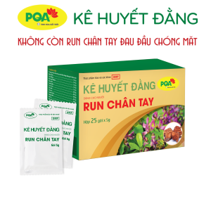 PQA Kê huyết đằng hộp 25 gói dùng cho người run chân tay parkinson.