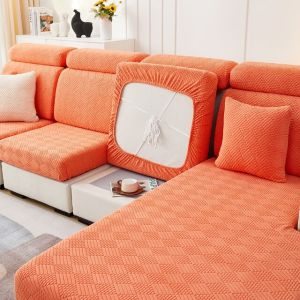 New Soft Jacquard Sofa Cushion Cover Thick Washable Furniture Protector for Living Room Stretch Spandex Sofa Seat Covers Home