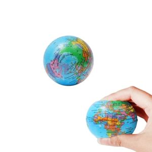 Funny Earth Squeeze Toys Stress Relief PU Foam Squeeze Ball Hand Wrist Exercise Sponge Toys for Kids Adults Child Educational Gifts