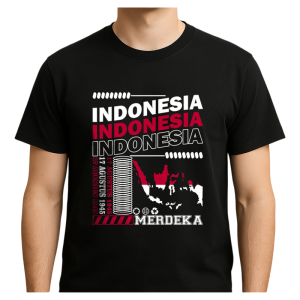 T-shirt / kaos pria & wanita INDONESIA 17 agustus 2025 | cotton combed 30s premium oversize kualitas distro adem lengan pendek simple kekinian