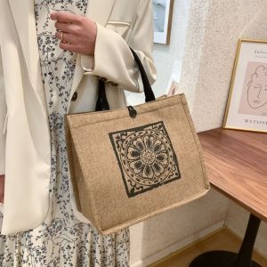 CUTE DIY Travel Vintage Outdoor Handbag Geometric Ethnic Shoulder Bag Large Capacity Bag Bohemian Shoulder Bag Geometric Printing Handbag Women Tote Bag