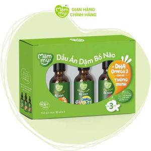 Set 3 dầu ăn dặm bổ não Mămmy (dầu cá hồi - dầu hạt lanh - dầu Olive) hoặc chai 100ml hoặc chai 30ml