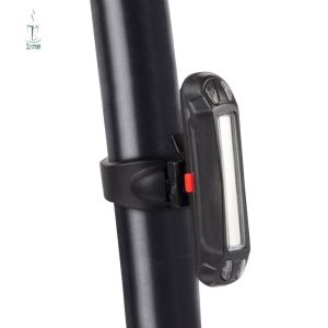 Đèn hậu nháy sau xe đạp nháy 2 màu xanh + đỏ sạc usb