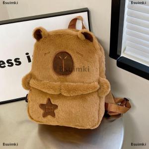 [COD] Bsuimki Kawaii mới capybara sang trọng Ba lô cho phụ nữ đa năng phim hoạt hình vui nhộn capibala túi công suất lớn Tote Túi Quà Tặng trẻ em