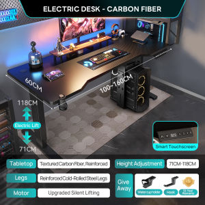 Xpanse Carbon Fiber Gaming Table Electric Office Table Adjustable Computer Table Standing Study Table【30-Day Free Trial】