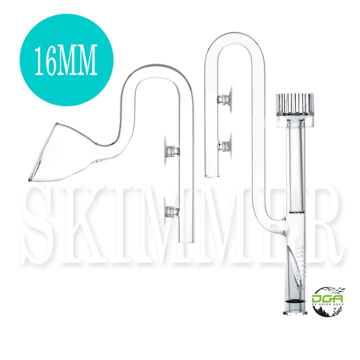 Aquarium Glass Lily Pipe Inflow with Skimmer + Outflow（草缸玻璃百合除油膜出入水口 ...