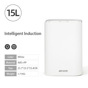 วิสัยทัศน์กระป๋องถังขยะเซนเซอร์อัจฉริยะ15L พร้อมถังขยะห้องน้ำอัตโนมัติแบบมีไฟโชว์พร้อมฝาใช้ในครัวเรือนถังขยะไร้สัมผัสเซ็นเซอร์ตรวจจับการเคลื่อนไหวถังขยะกันน้ำปิดผนึกถังขยะ