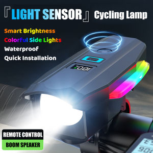 Cảm biến ánh sáng Đèn pha xe đạp LED Đèn pha xe đạp siêu sáng Đèn trước xe đạp Loại C có thể sạc lại Đèn xe đạp leo núi2026