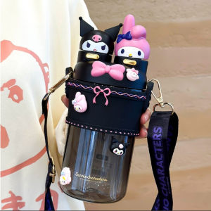 Botol Minum Anak Motif Sanrio 700ml 2in1 Dengan Dua Cara Minum Free Stiker & Tali Panjang Botol 2362