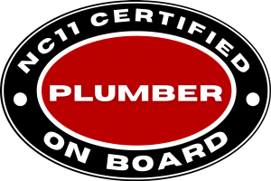 NC2 Plumber ON BOARD VINYL STICKER 7X10cm