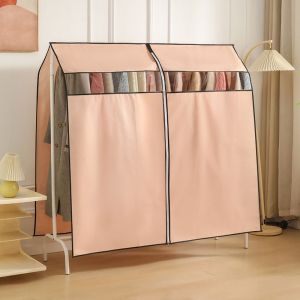 NOBLELUX Non-woven Zipper Clothes Dust Cover Waterproof Thickened Floor-standing Coat Hanger Cover High Quality Large Capacity Dress Storage Bag for Bedroom