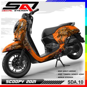Decal Sticker Custoom Full Body SCOOPY NEW 2020-2023 Decal Stiker Variasi Motor SCOOPY NEW SDA.10